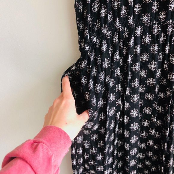 Anama Faux Wrap Sleeveless Jumpsuit Black/White XL - Picture 4 of 8